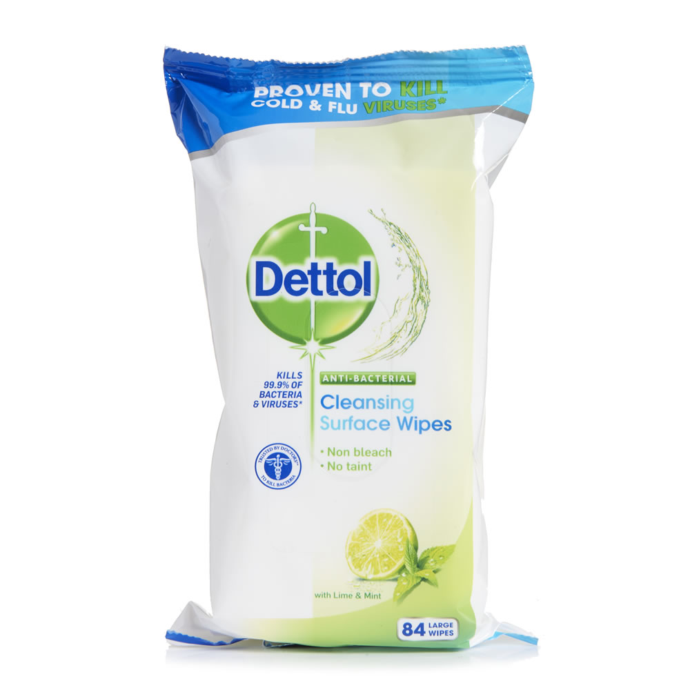 Dettol Lime and Mint Antibacterial Surface Cleansing Wipes 84 pack Image