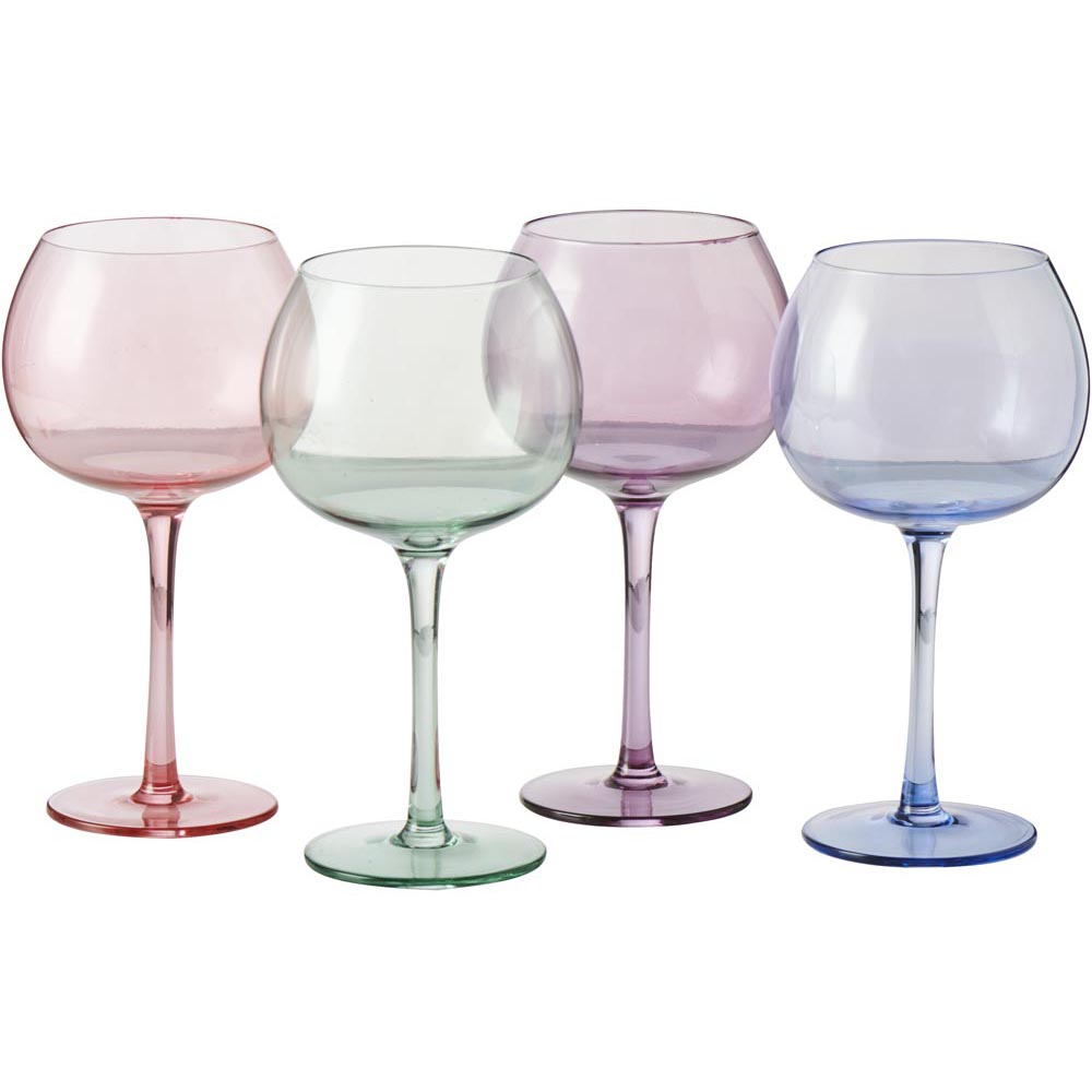 Wilko Pastel Iridescent Gin Glass 4 Pack Image 1