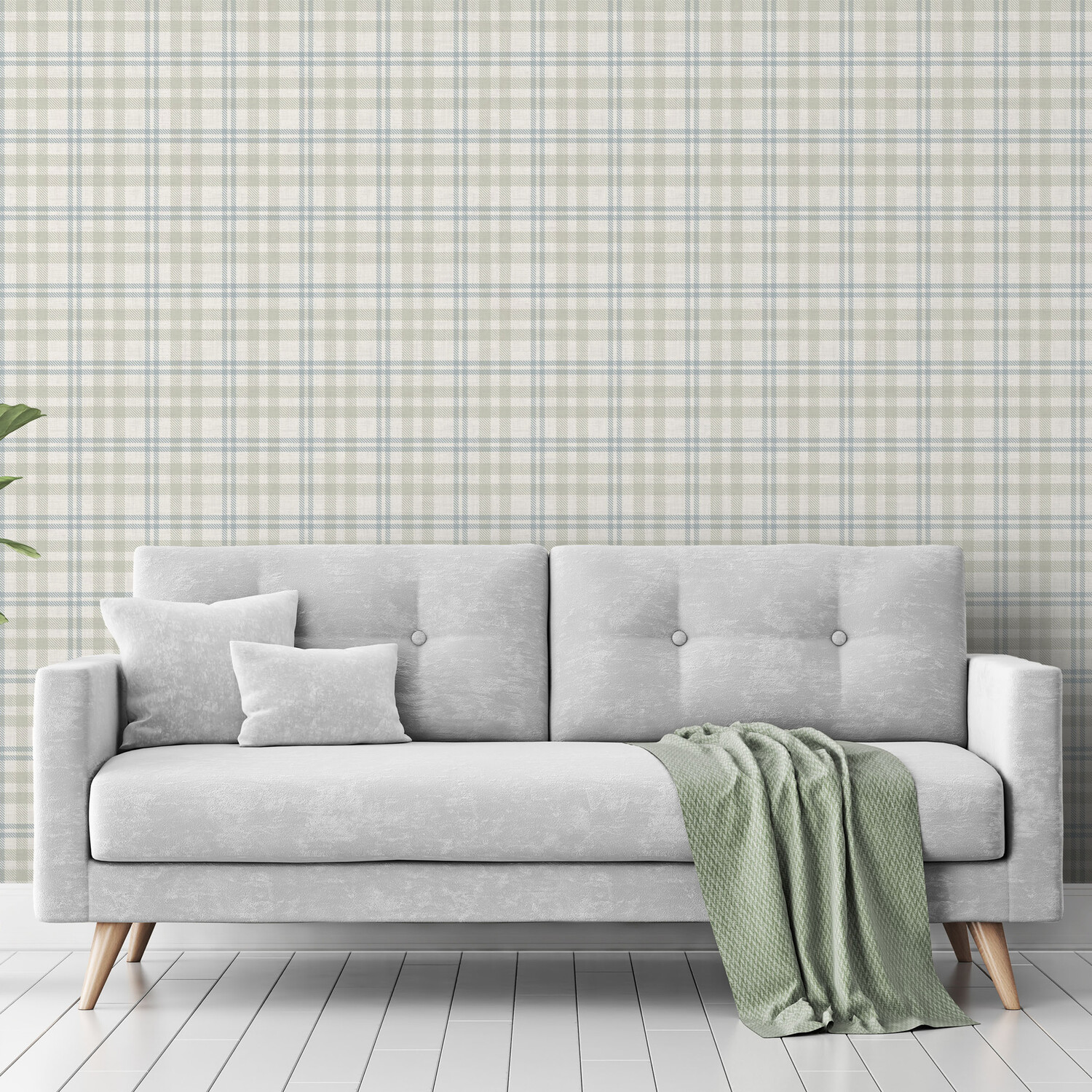 Countryside Check Wallpaper - Natural Image 6