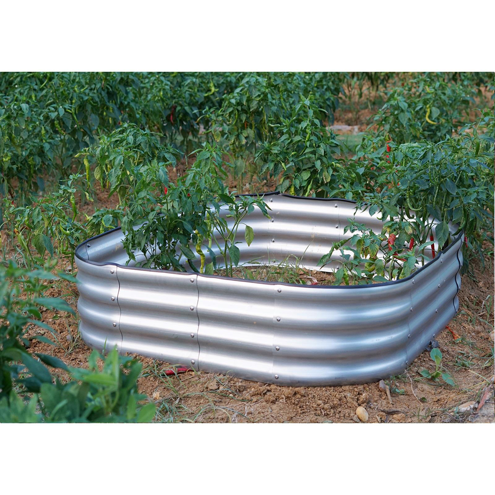 Gr8 Garden Square Galvanised Steel Raised Bed Planter Image 3