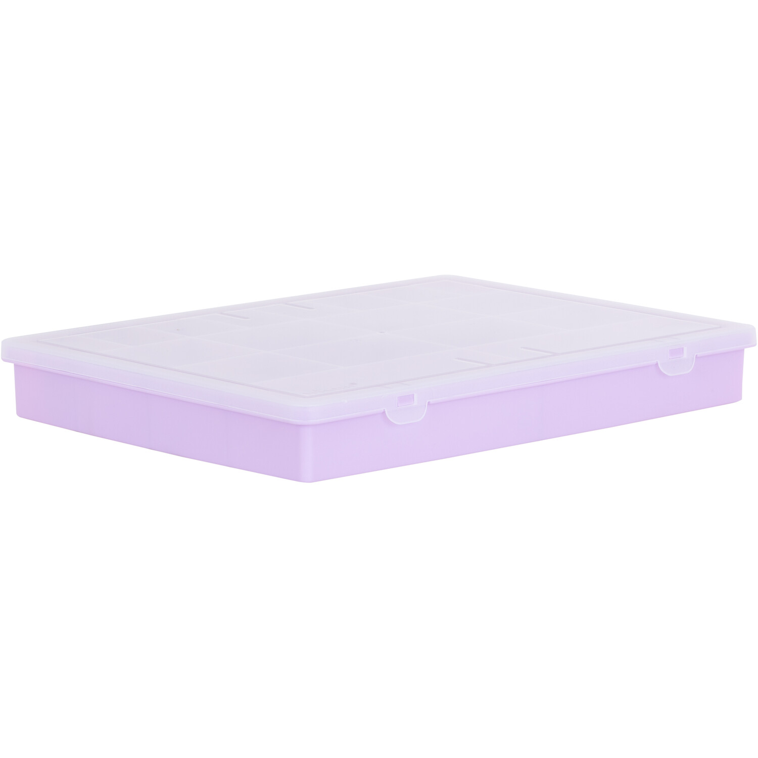 Large Lilac Organiser Plastic Storage Box Image 2