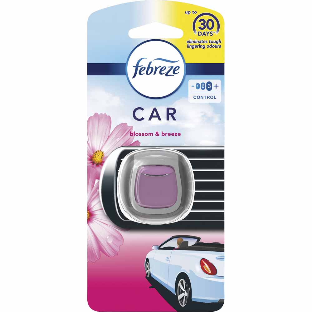 Febreze Blossom and Breeze Car Vent Clip Air Freshener 2ml Image 1