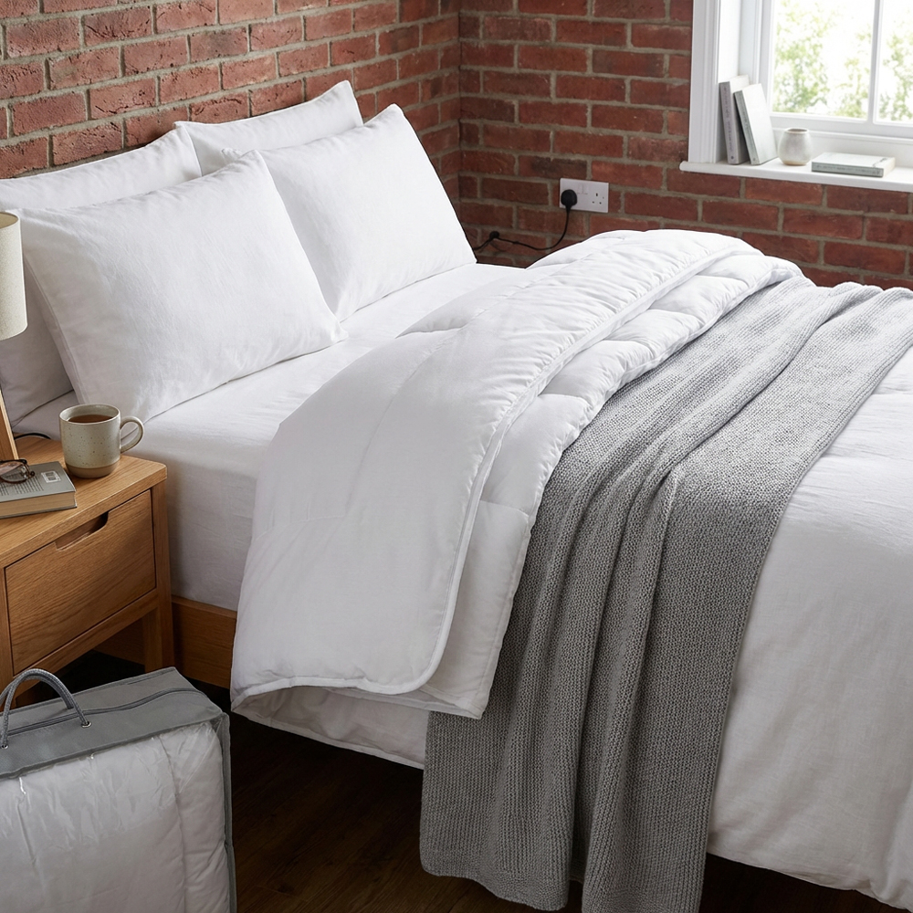 All Seasons Duvet  - White / Superking Image 6