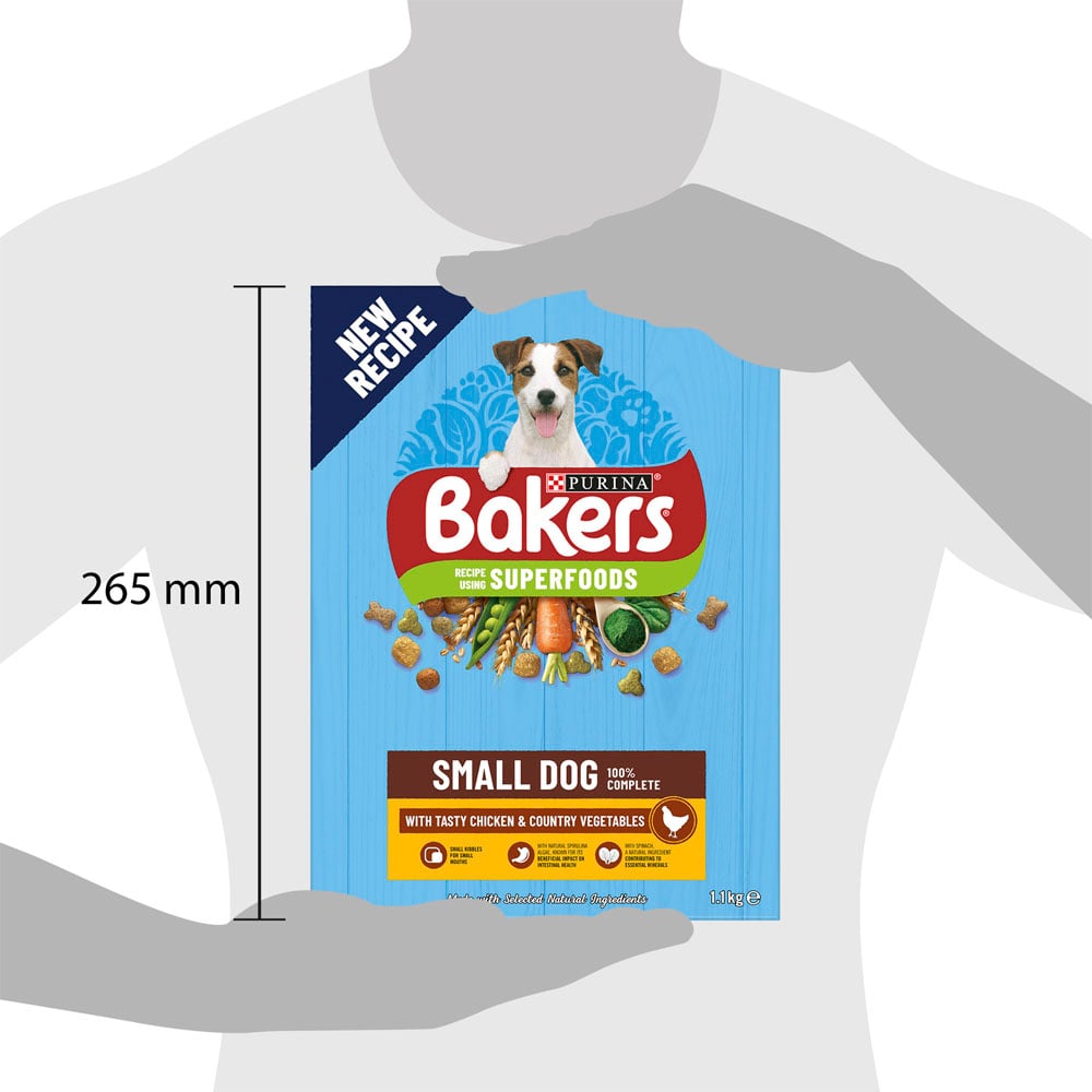 Purina Bakers Chicken and Veg Small Dog Dry Dog Food Case of 5 x 1.1kg Image 5