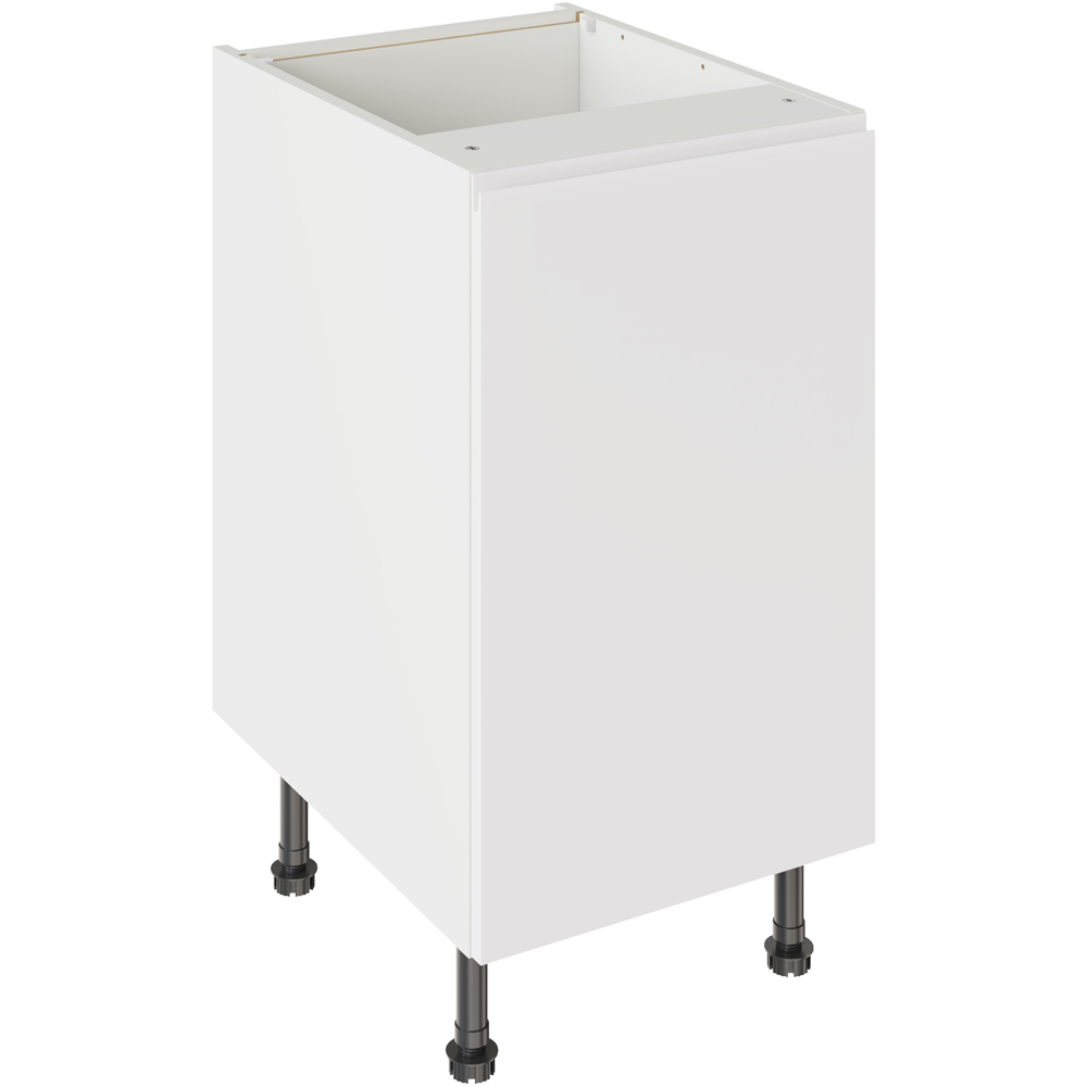 Kitchen Kit J-Pull Matt White Base Kitchen Cabinet Flatpack 450mm Image 1
