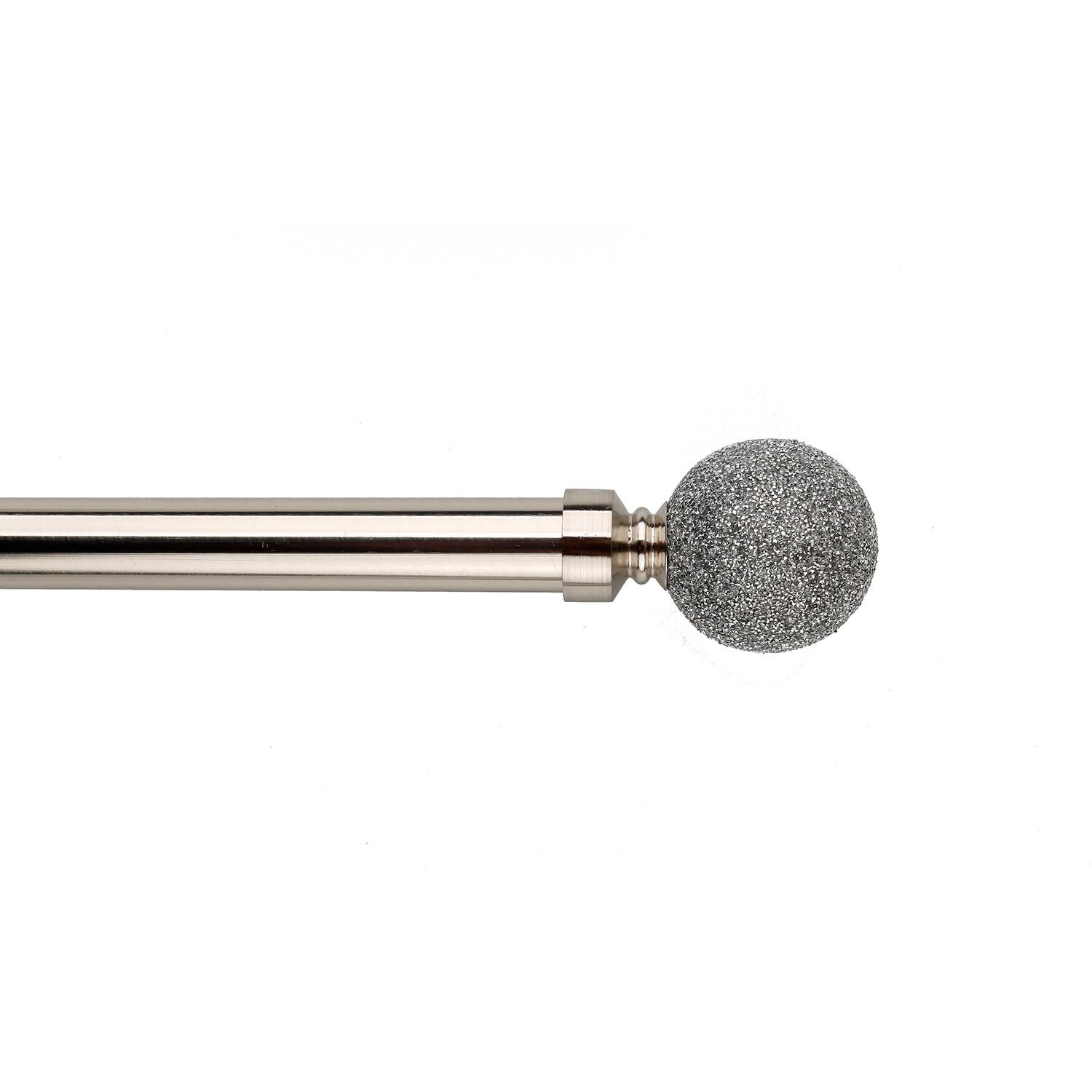 Quartz Curtain Pole - Silver / 120cm Image