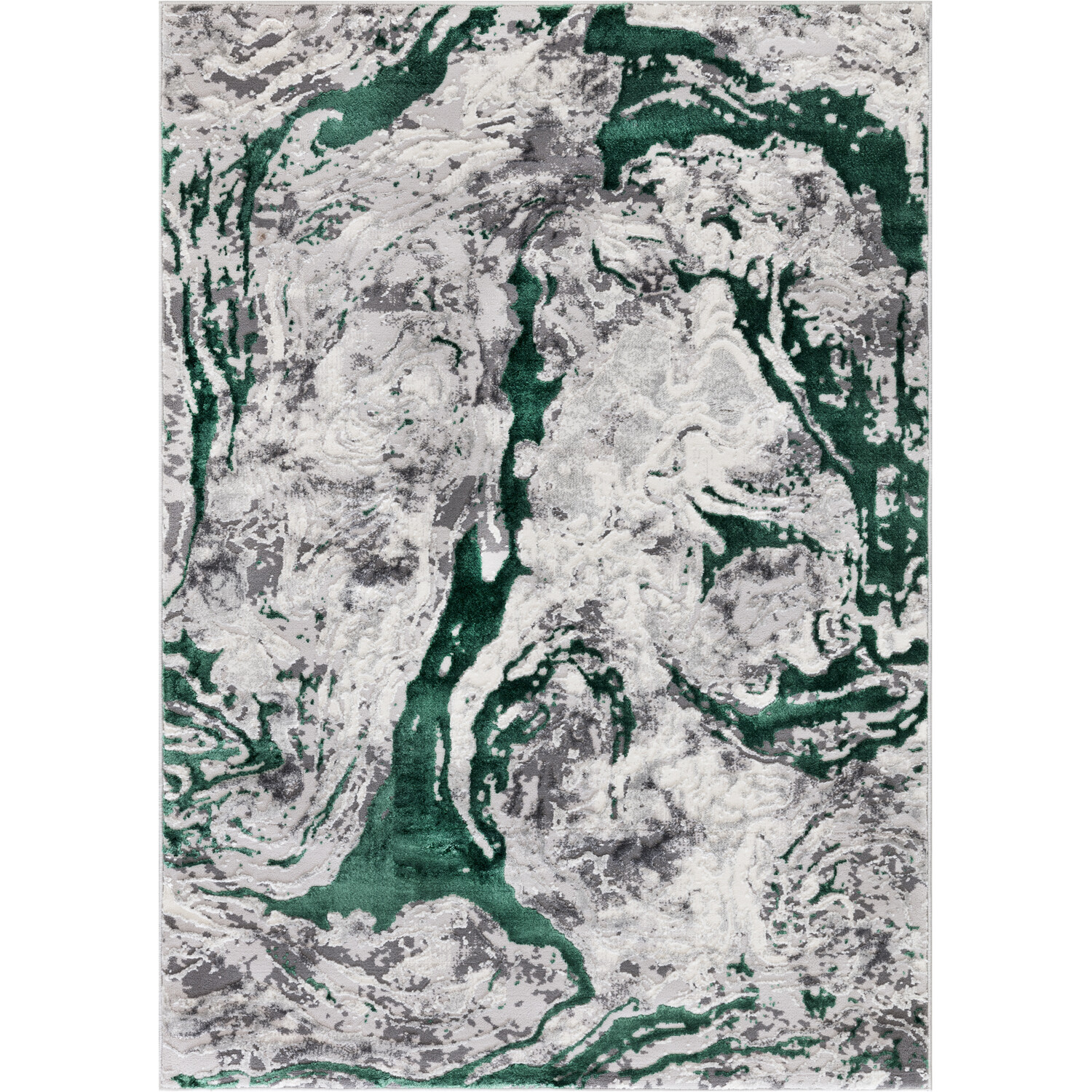 Liquid Marble Rug - Emerald / 140cm Image 1