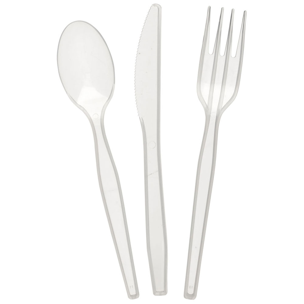 Wilko 30 Pack Reusable Plastic Cutlery Set   Image 1
