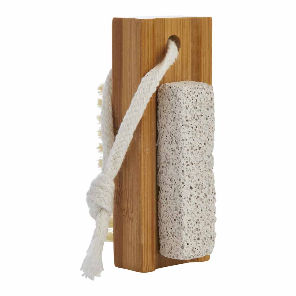 Spa Bamboo Nail Brush with Pumice Image 3