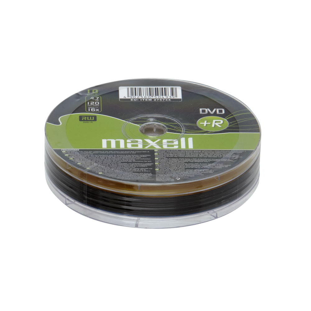 Maxell DVD+R Blank Discs 10 pack Image