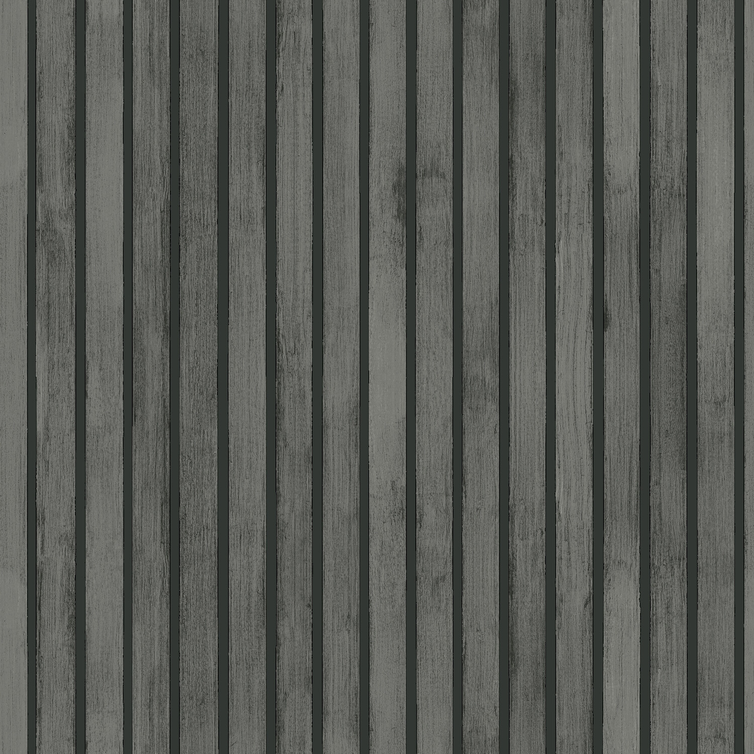 Wood Slats Wallpaper - Grey Image 1