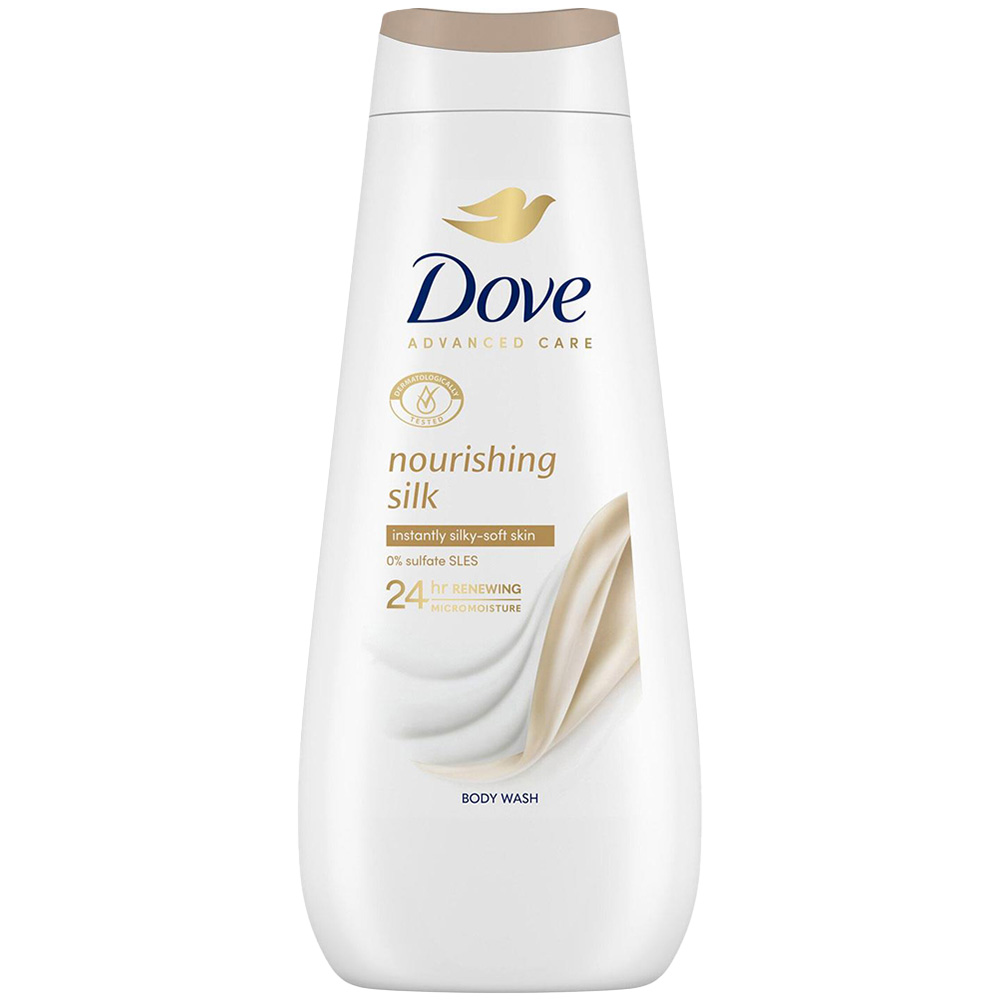 Dove Advanced Care Nourishing Silk Body Wash 400ml 3 Pack Image 2
