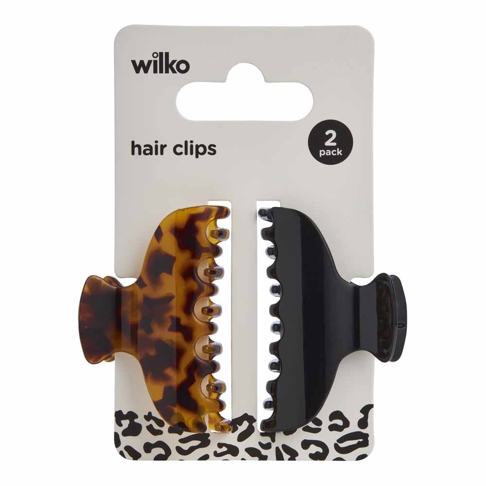 Wilko Leopard Hair Clips 2 Pack Wilko