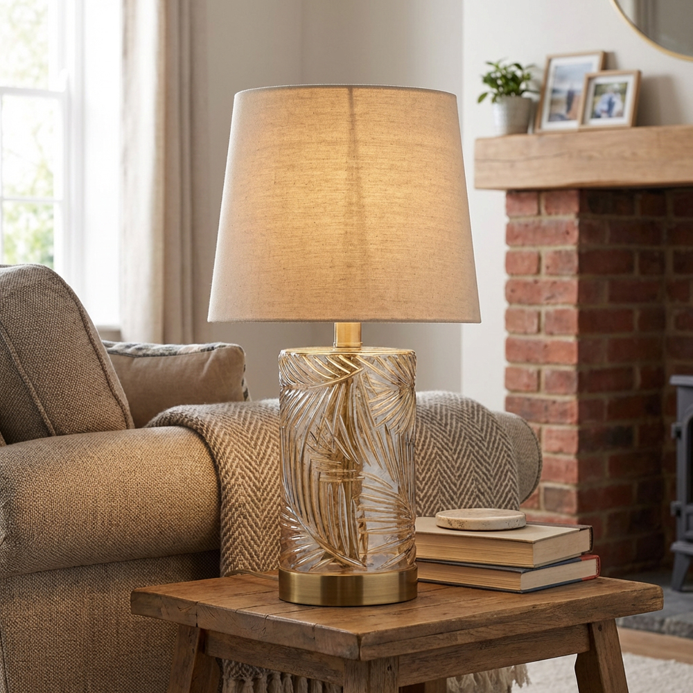 Gold Leaf Table Lamp Image 4