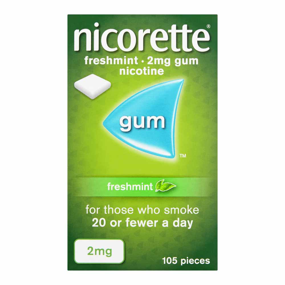 Nicorette Fresh Mint Chewing Gum 2mg 105 pieces Image 1
