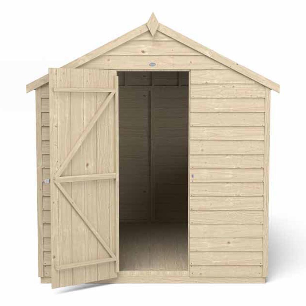 Forest Garden 8 x 6ft Overlap Pressure Treated Apex Shed Image 4