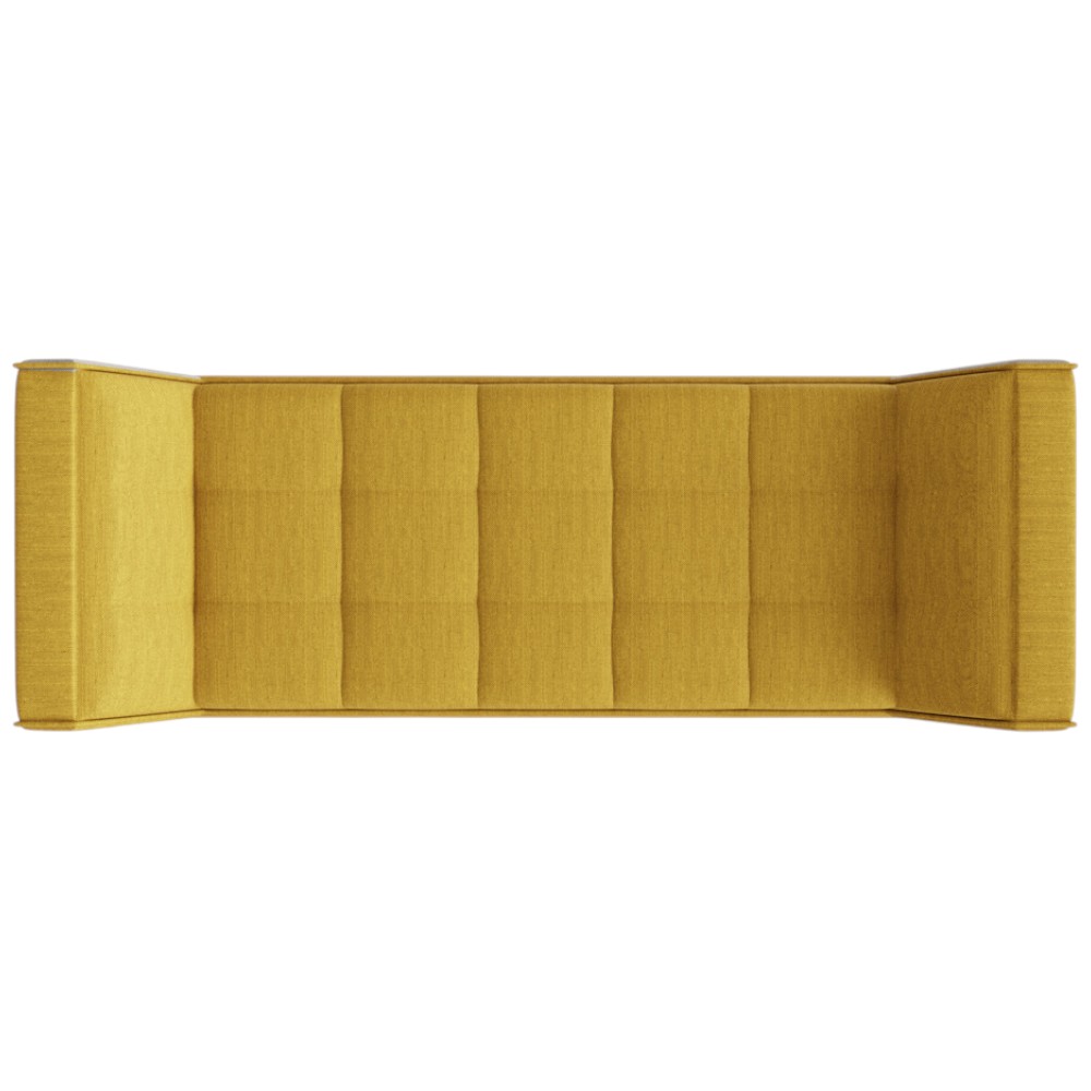 GFW Milan Mustard Yellow Ottoman Window Seat Image 3