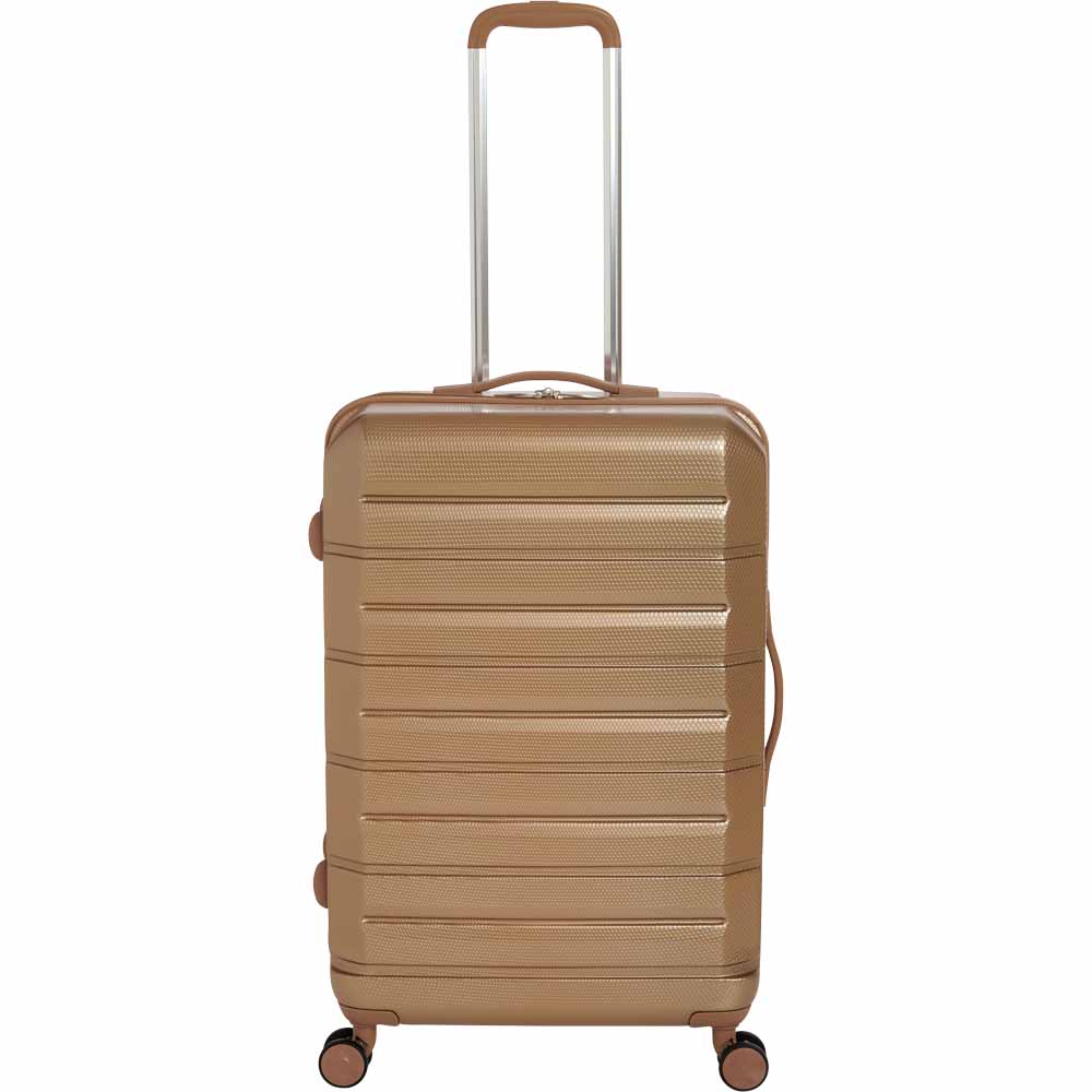 Wilko Hard Shell Suitcase Gold 25 inch Image 1