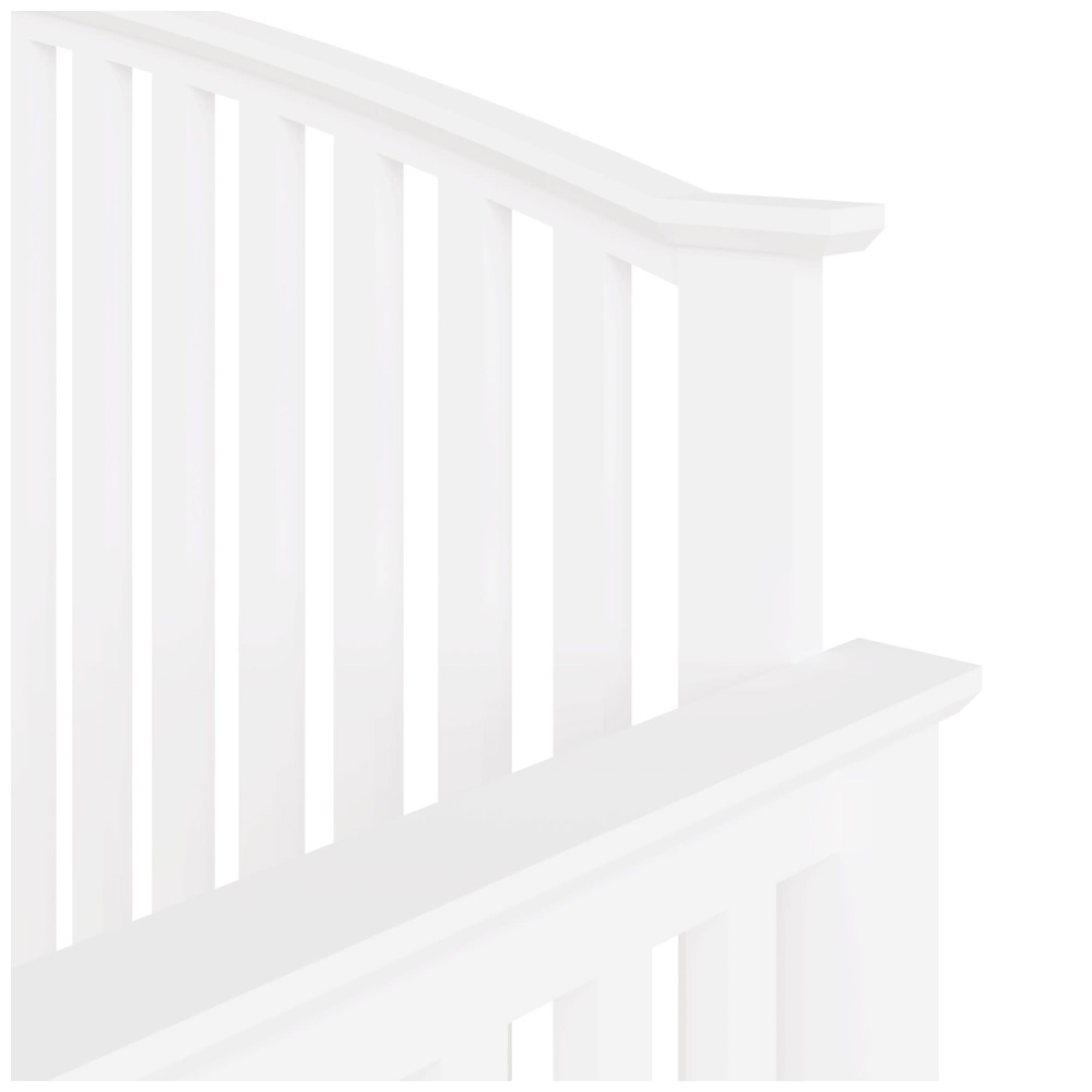 GFW Madrid Single White Wooden Day Bed Image 6