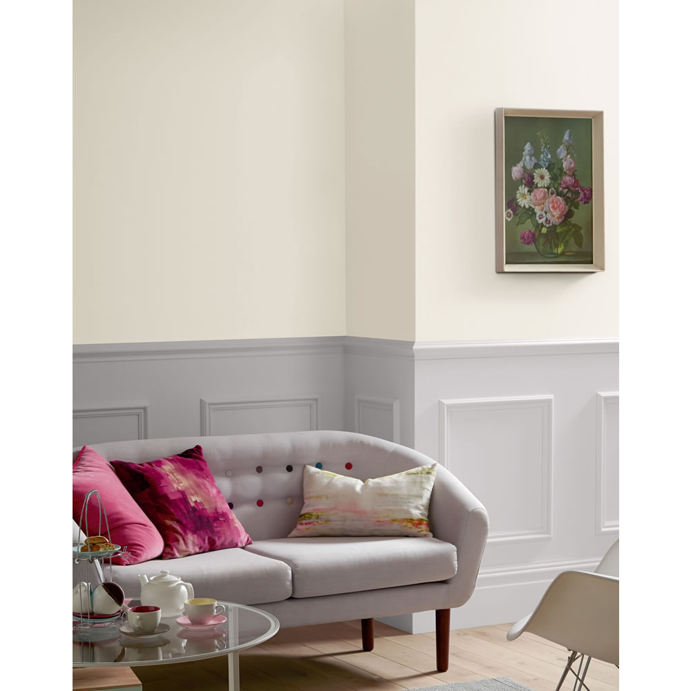 Crown Silk Emulsion Paint Canvas White 2.5L Wilko