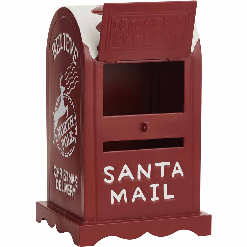 Wilko Traditional Red Santa Mailbox Image 3