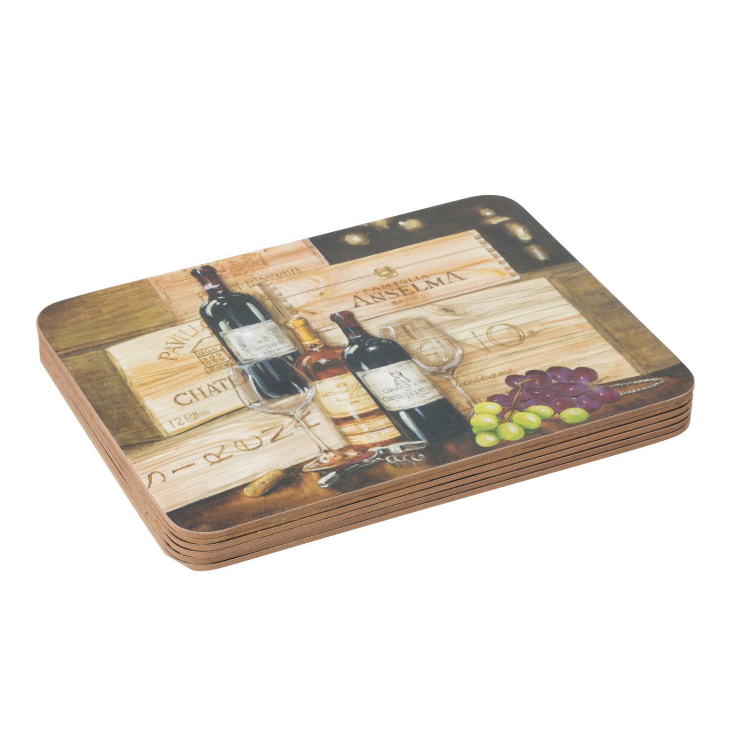 Impress 6 Pack Vintage Wine Placemats Image 2