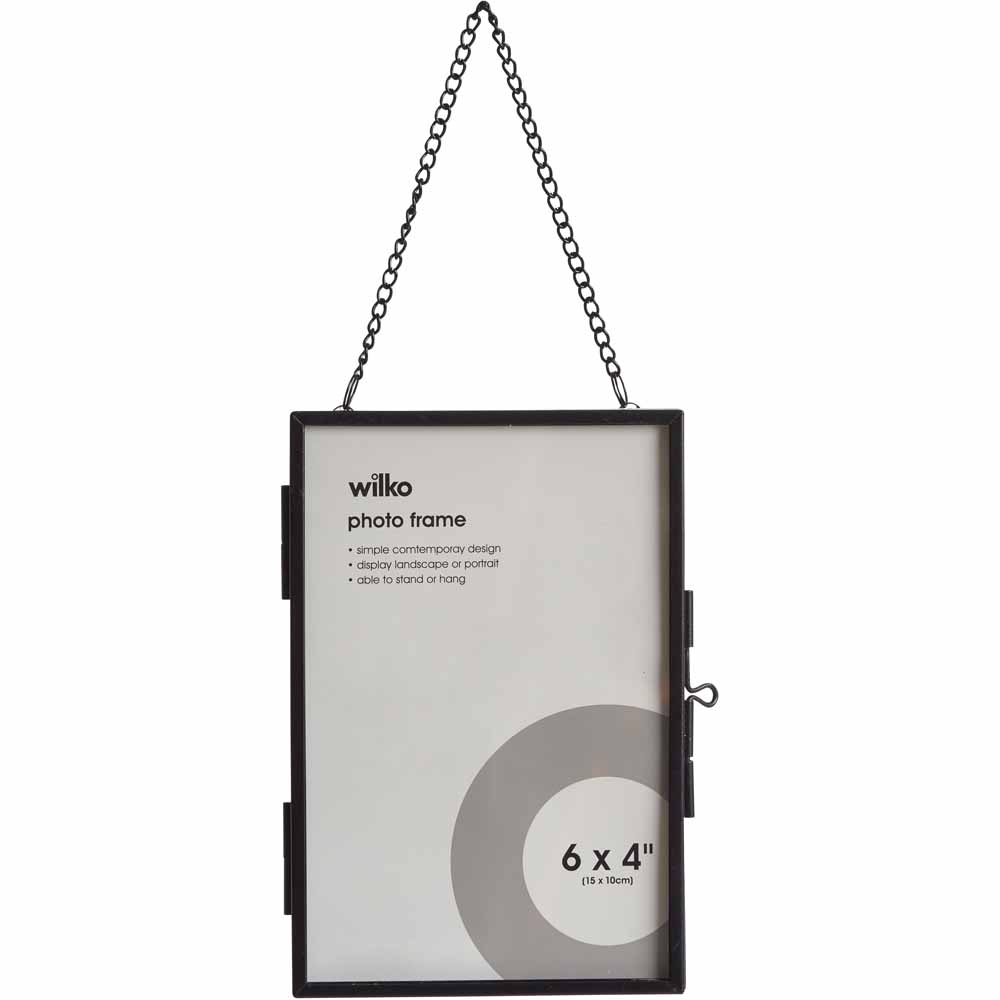 Wilko Black Metal Edge Frame 6 x 4 Inch Image 1