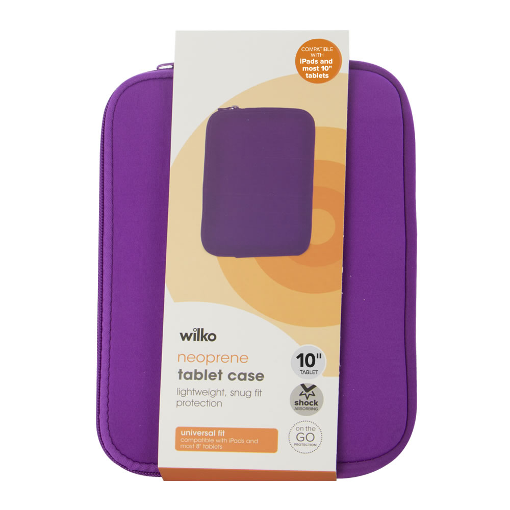 Wilko Purple Neoprene 10 inch Tablet Case Image 2