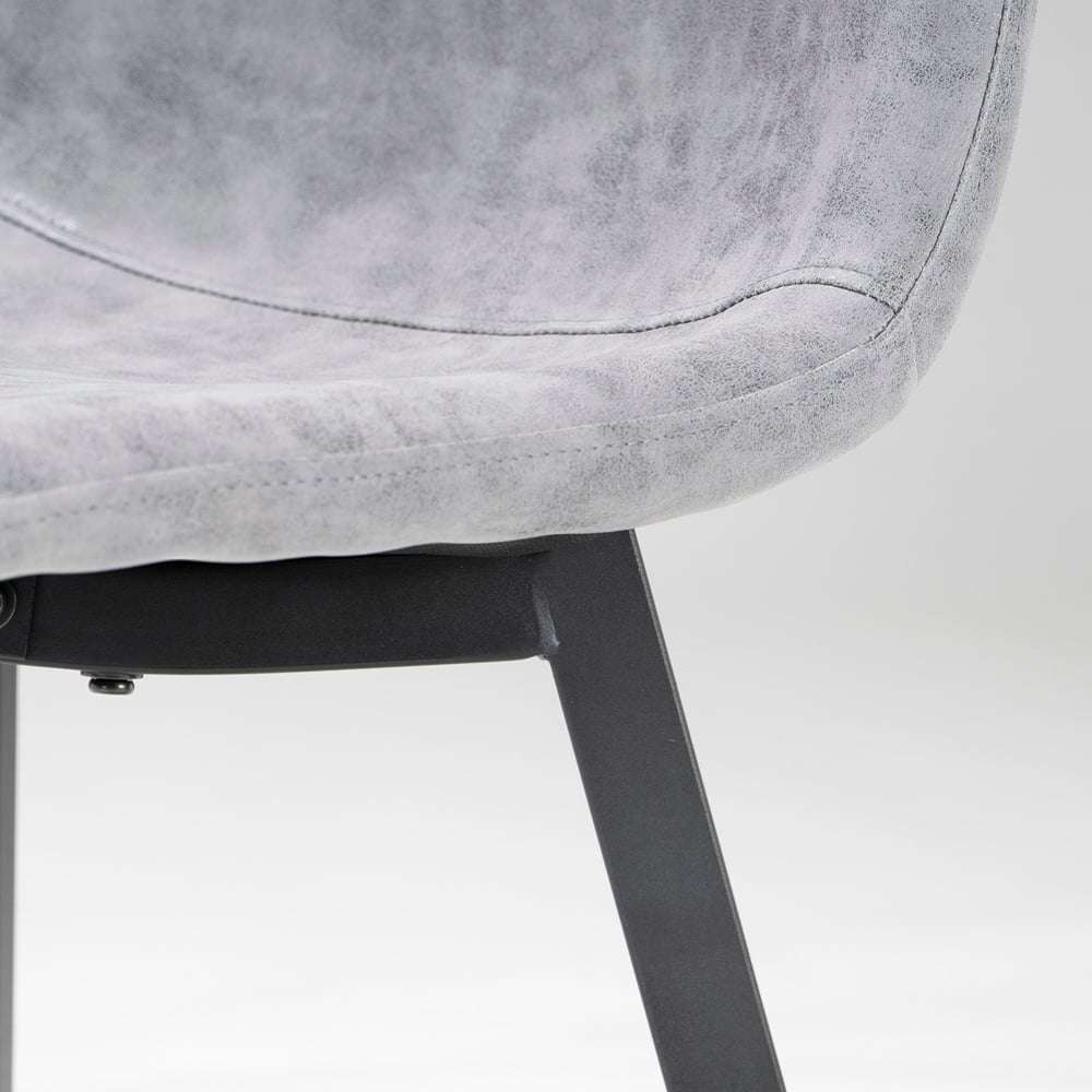 Ezra Dining Table & 4 Grey Chairs Set Image 8