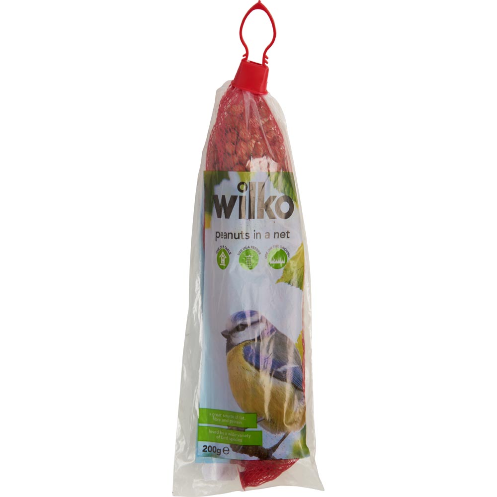 Wilko Wild Bird Tasty Peanuts Net 200g Image 1