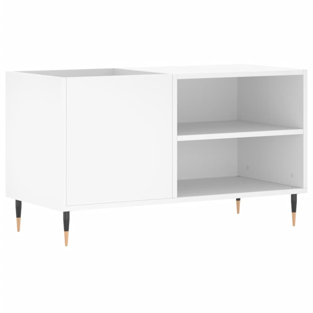 vidaXL 2 Shelf White Record Cabinet Image 2