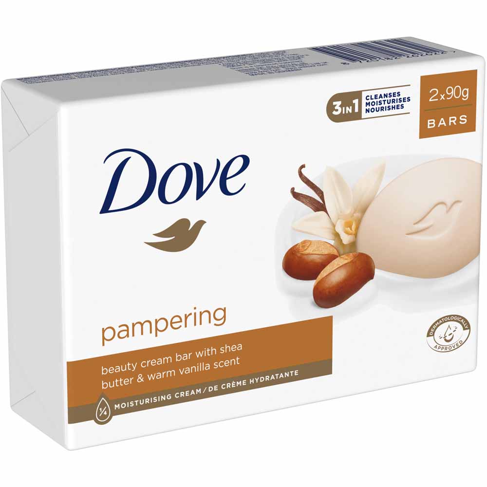 Dove Shea Butter Beauty Cream Bar 2 x 90g Image 2