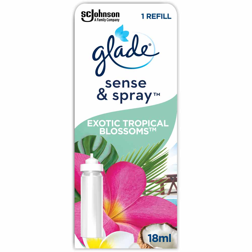 Glade Sense and Spray Refill Tropical Blossoms Air Freshener 18ml Image 1
