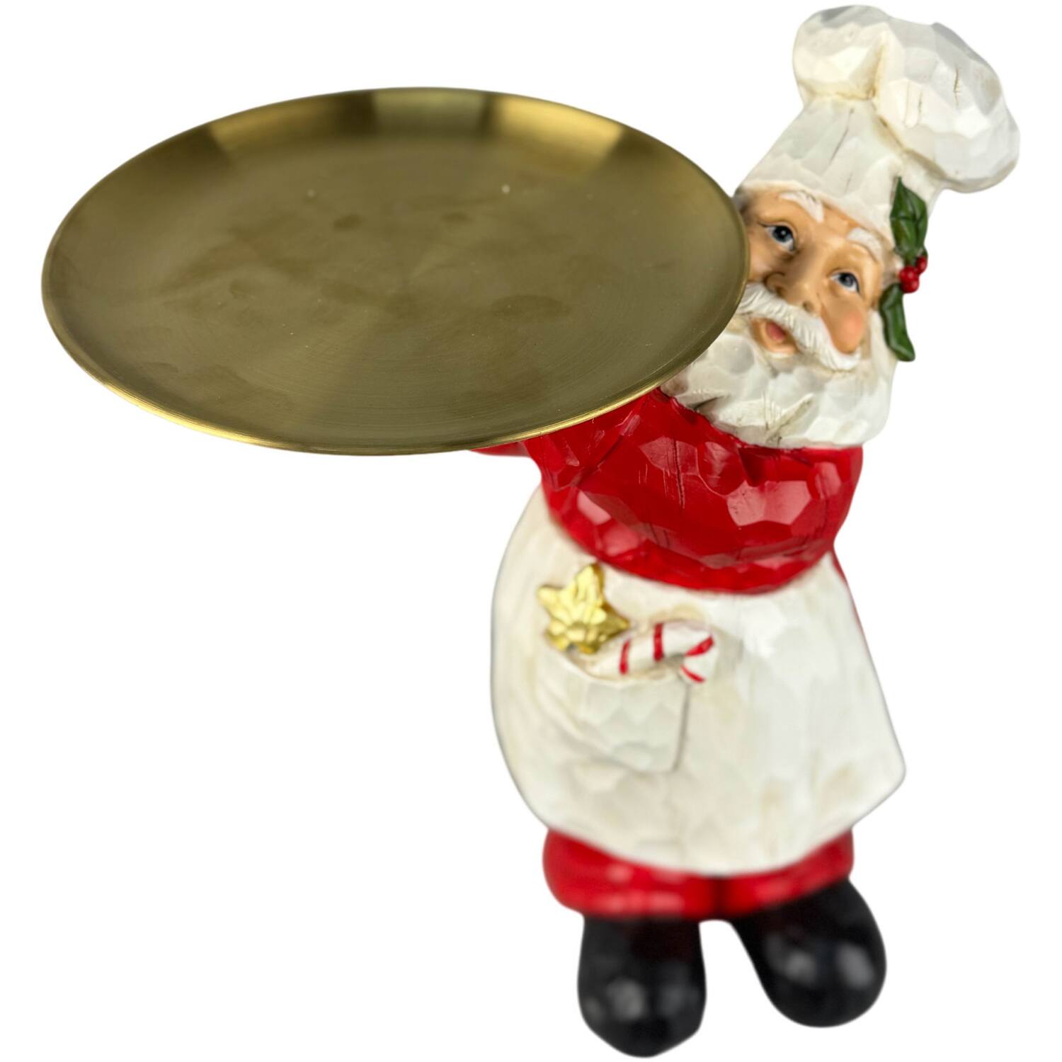 Wood Effect Santa with TrayRed and White Image 2