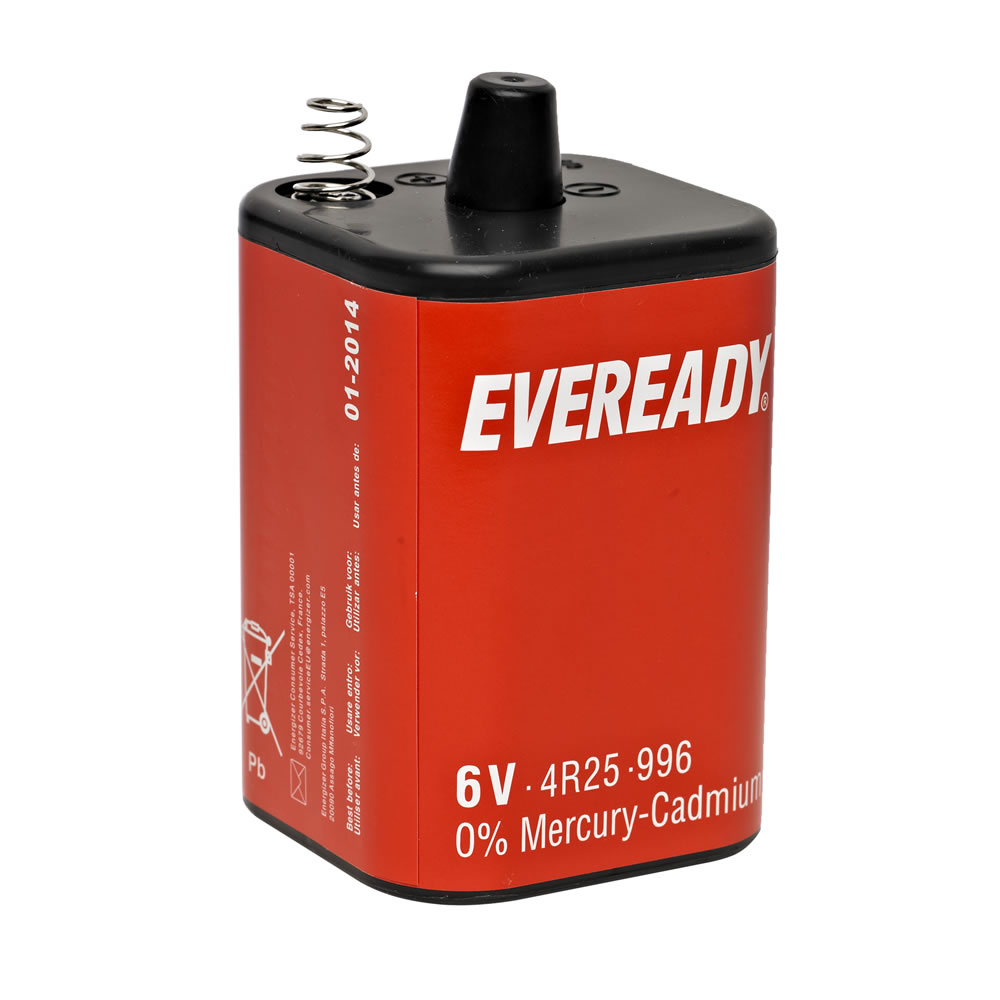 Eveready 4R25 6V Weatherproof Lantern Battery Image