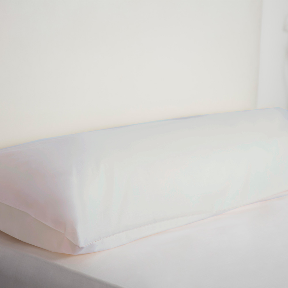 Serene White Bolster Pillowcase 50 x 137cm Image 2