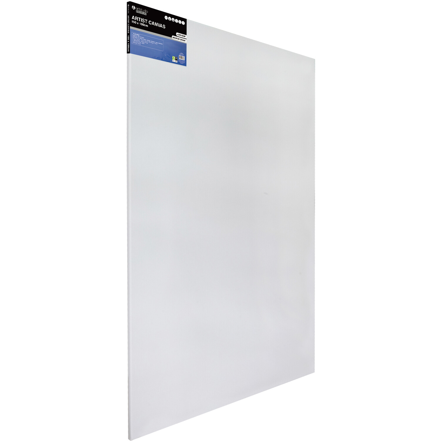 Plain Stretched Canvas White 100 x 100cm Image 2