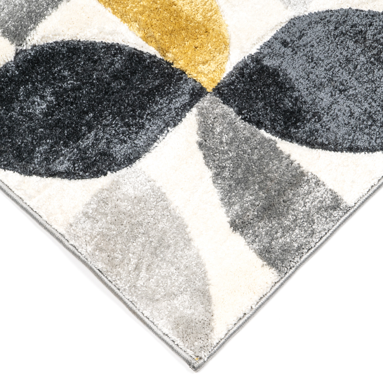 Vera Yellow Leaf Rug 120 x 170cm Image