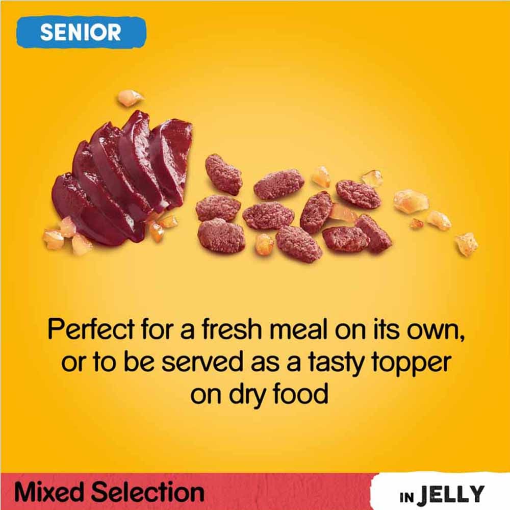 Pedigree Mixed in Jelly Senior Wet Dog Food Pouches 100g Case of 4 x 12 Pack Image 9