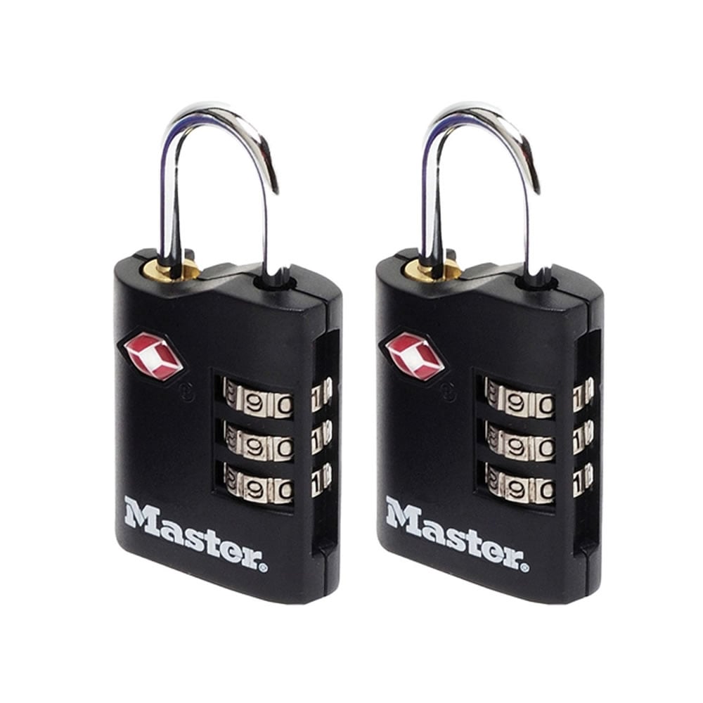 Master Lock Reset Combination Padlock 30mm 2 pack Wilko