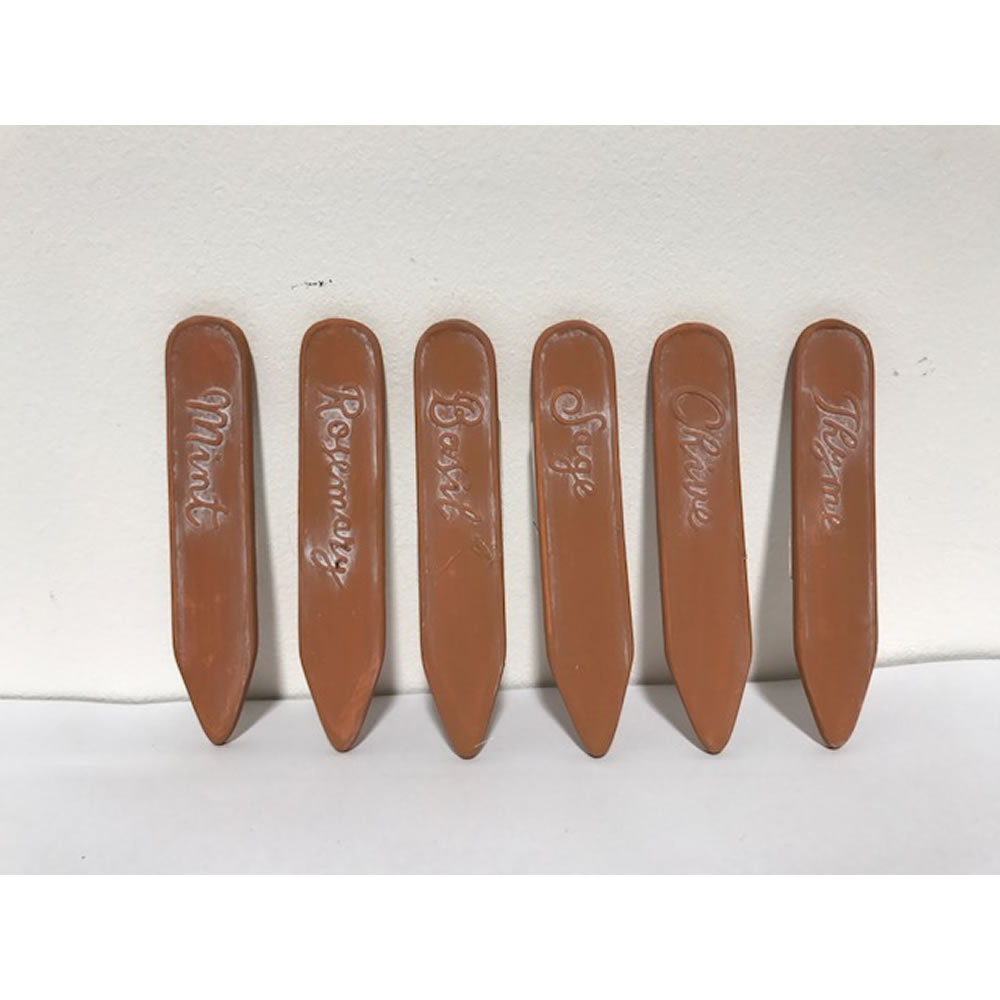Wilko Terracotta Herb Labels Assorted Wilko