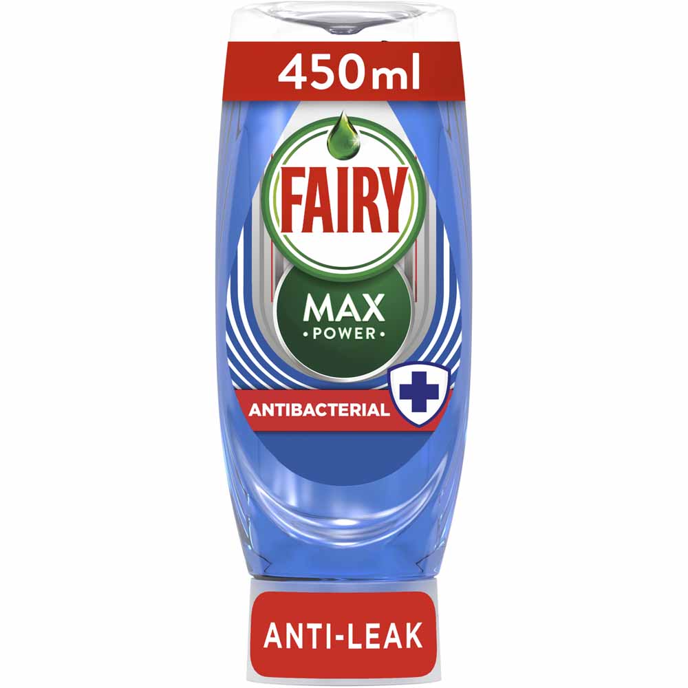 Fairy Max Power Wash Up Liquid Antibacterial 450ml Image 2