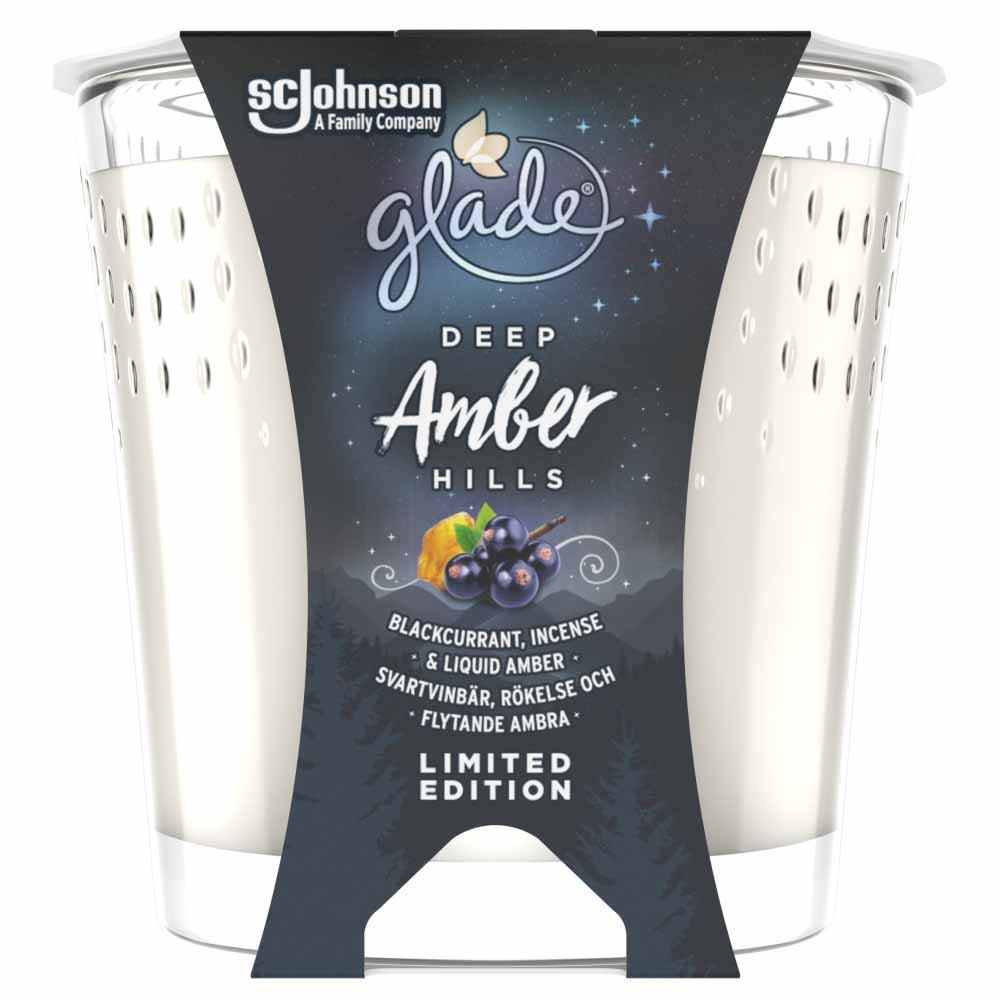 Glade Candle Amber Hills Air Freshener 129g Image 1