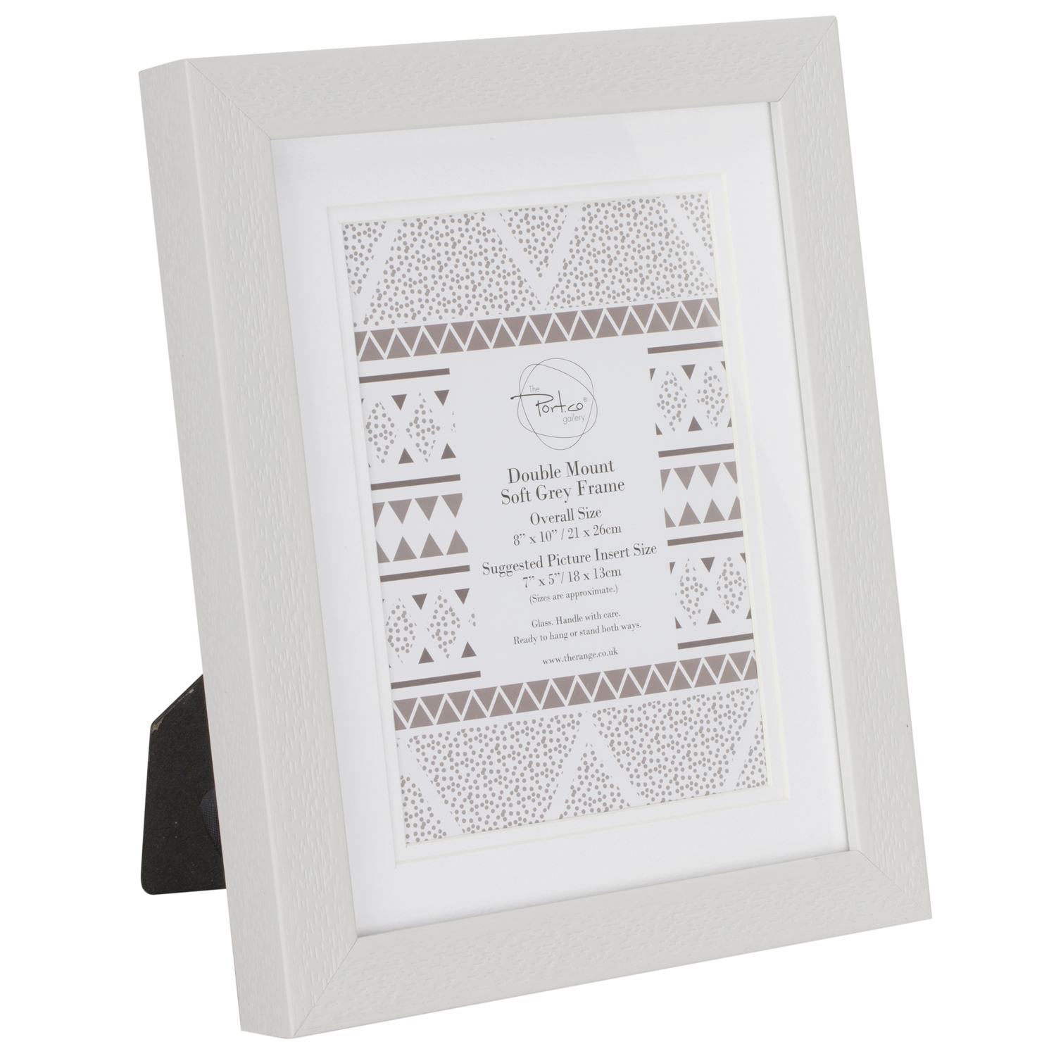 The Port. Co Gallery Soft Grey Double Mount Photo Frame 7 x 5 inch Image 2