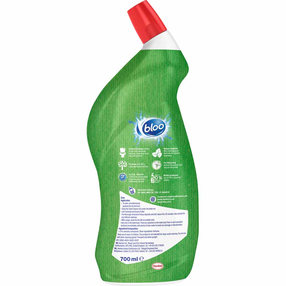 Bloo Pronature Mint Liquid Toilet Cleaner 700ml Wilko