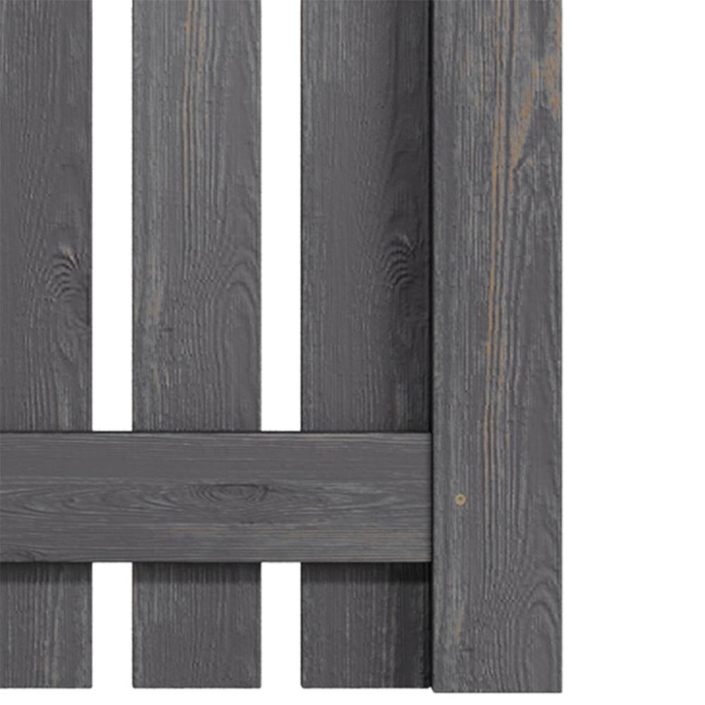 Living and Home Grey Wooden Garden Fence Door 76 x 120cm Image 5