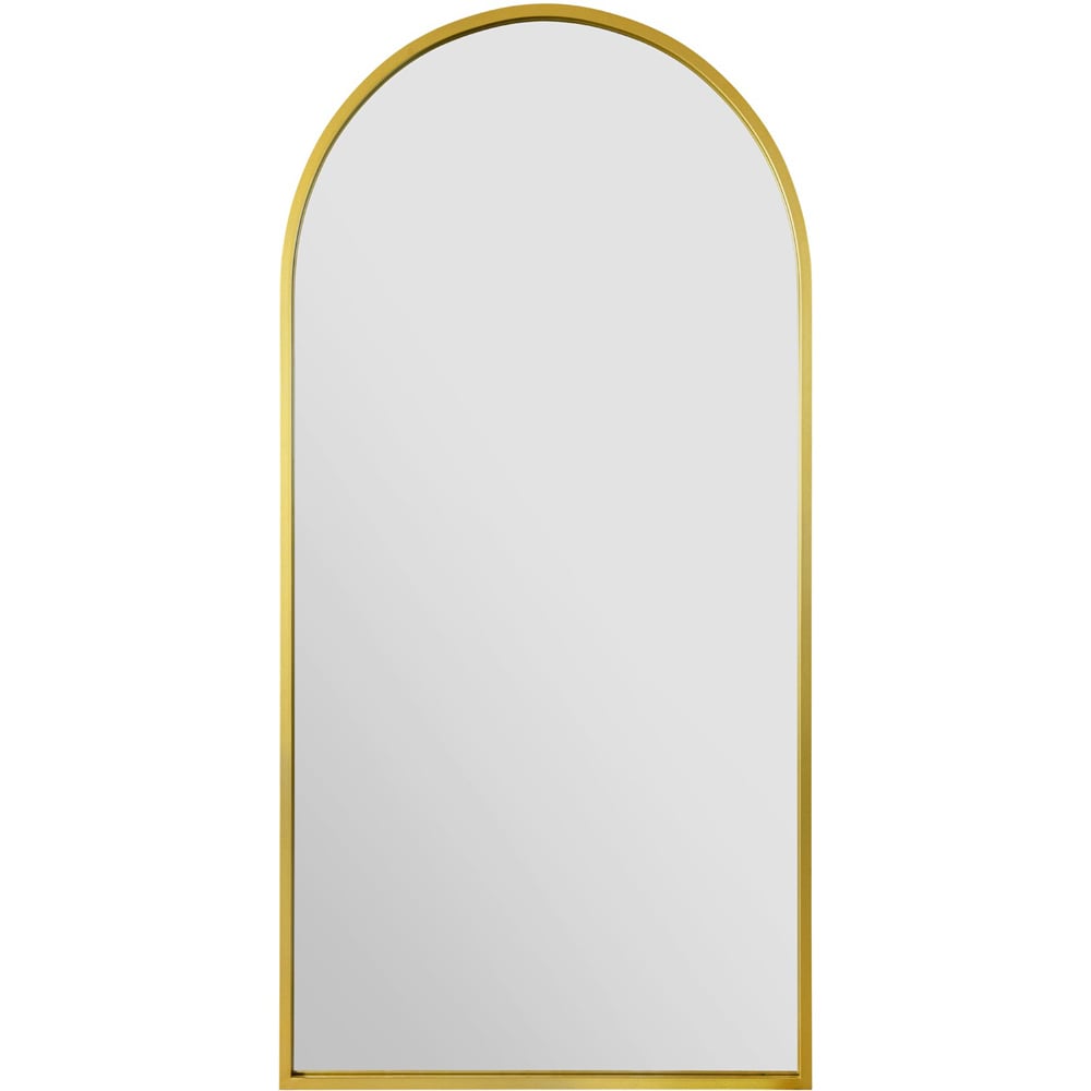 The Arcus Gold Arched Leaner Wall Mirror 180 x 90cm Image 1
