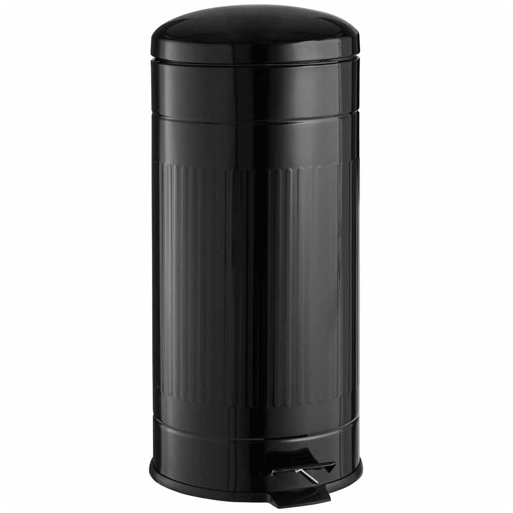 Wilko Ribbed Soft Close Pedal Bin 30L Wilko