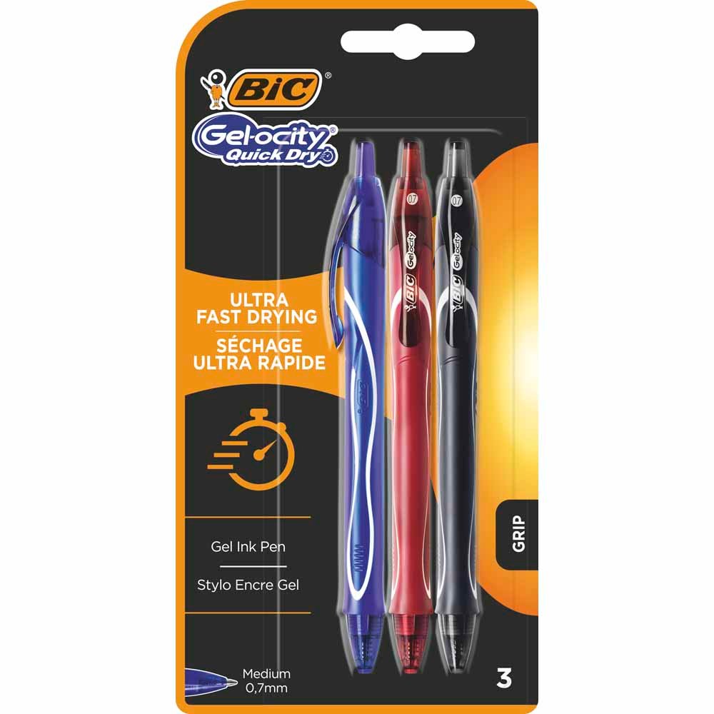 BIC Gelocity Quick Dry Assorted 3 pack Image 1