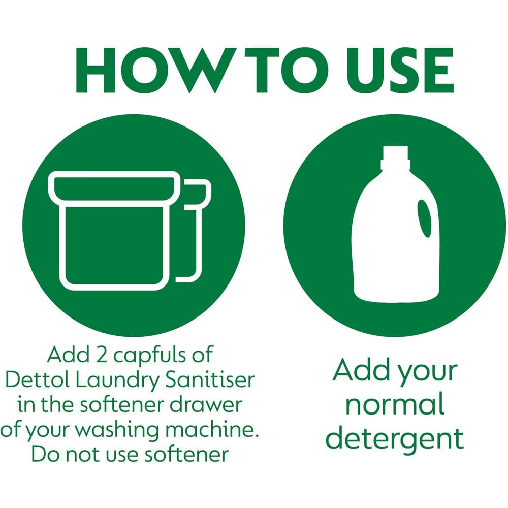 Dettol Antibacterial Laundry Sanitiser Sensitive Case of 8 x 1.5L Image 6
